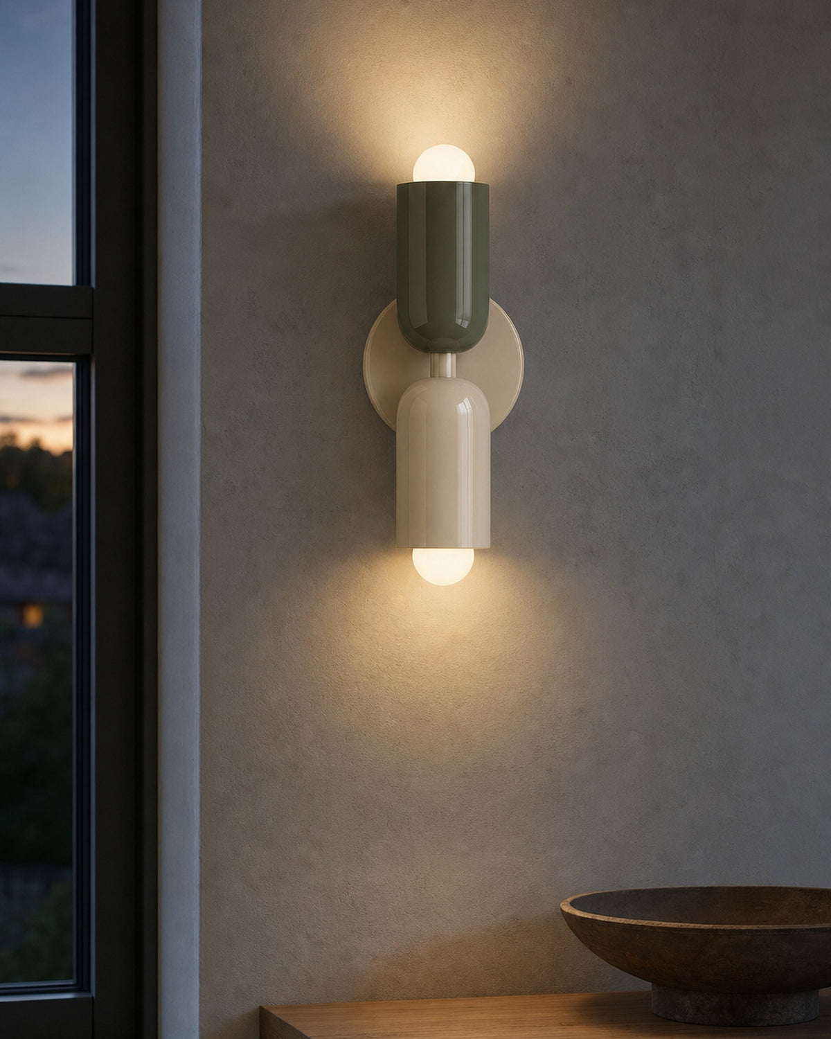 Colourful Nordic Up & Down Wall Light