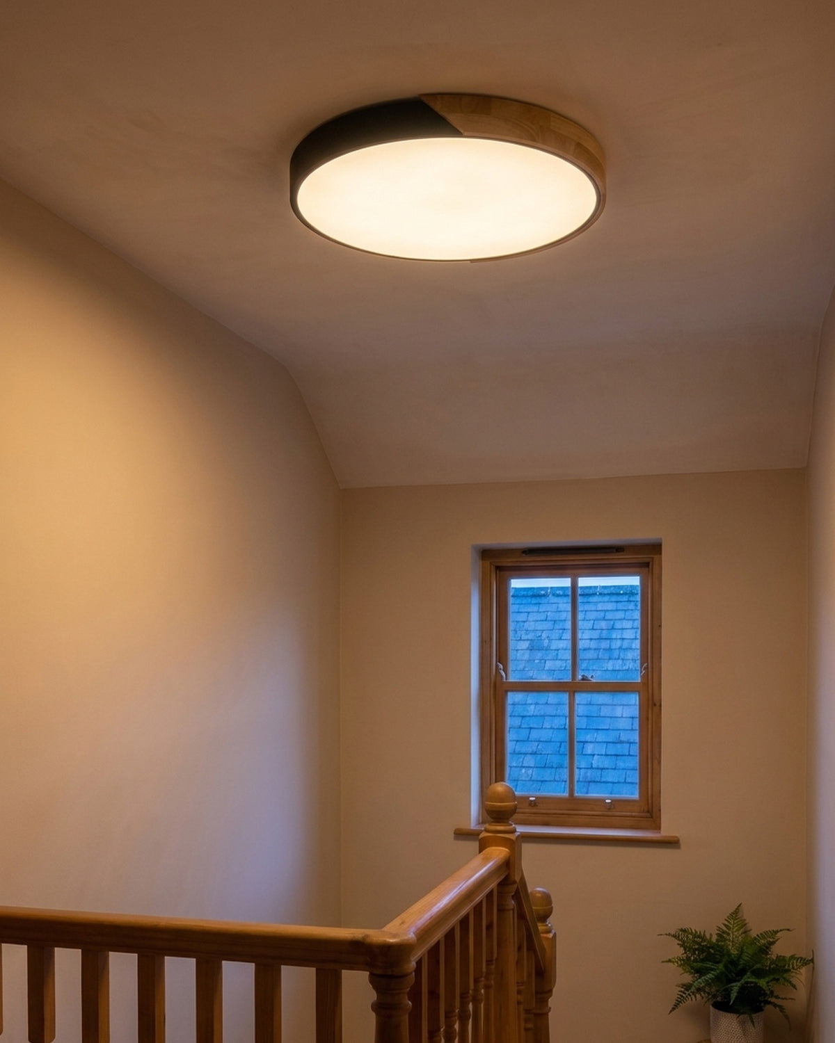Nordic Wood Ultra-Thin Flush Ceiling Light