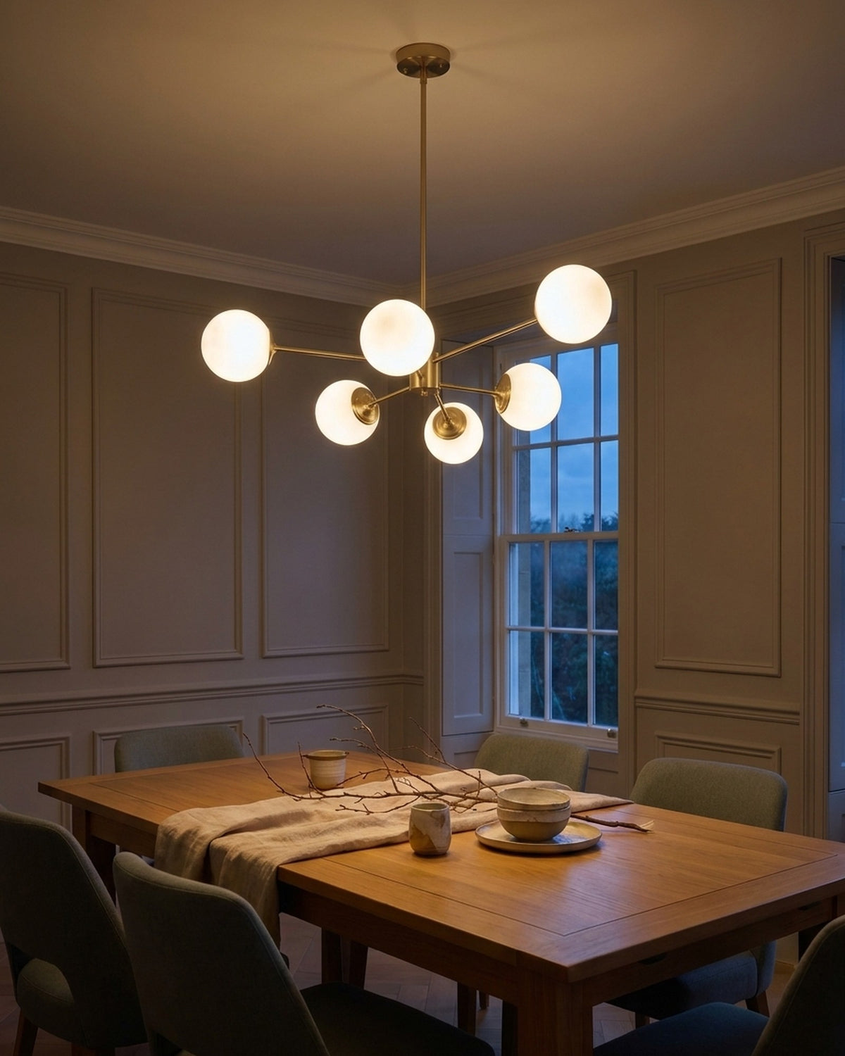 Opal Globe 6-Light Chandelier