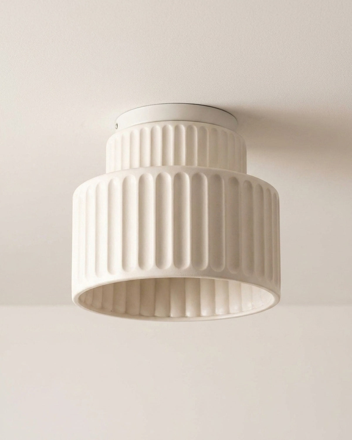 Compact, and close to the ceiling.