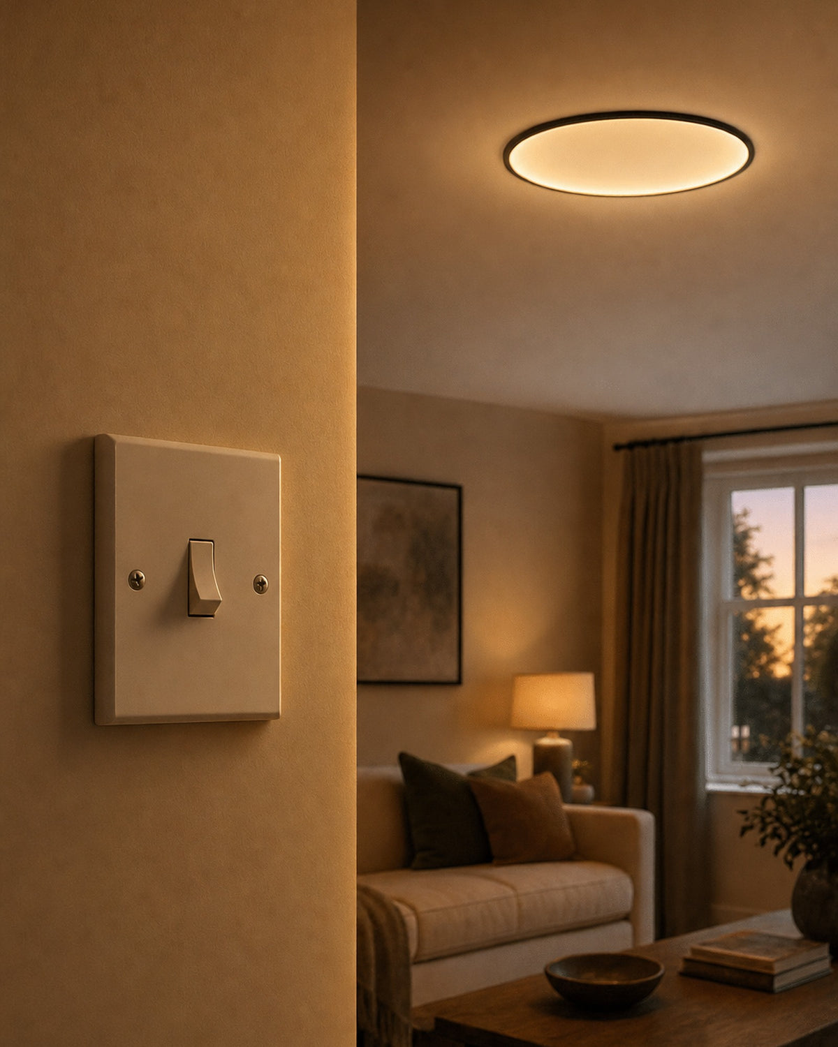 One wall switch. Nothing to pair, nothing to lose.