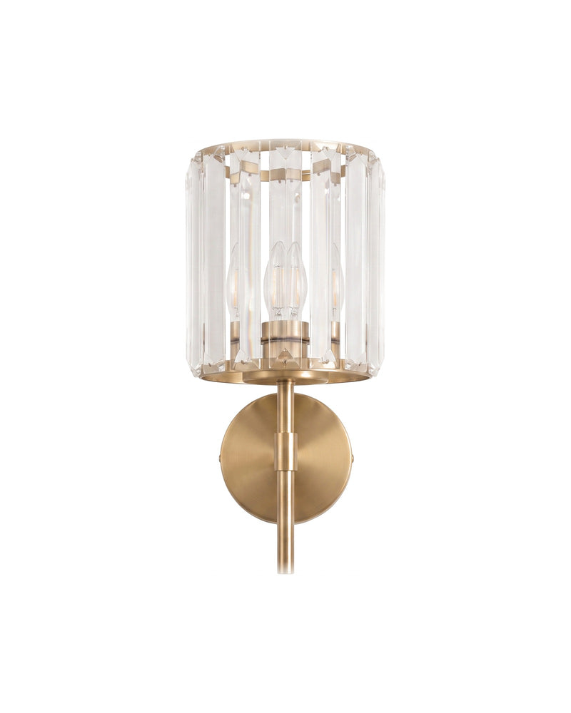 Crystal Cylinder Art Deco Wall Light