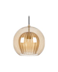 Zoey amber double-glass pendant light on a white background