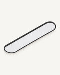 Black ultra-thin capsule LED ceiling light on a plain off-white background