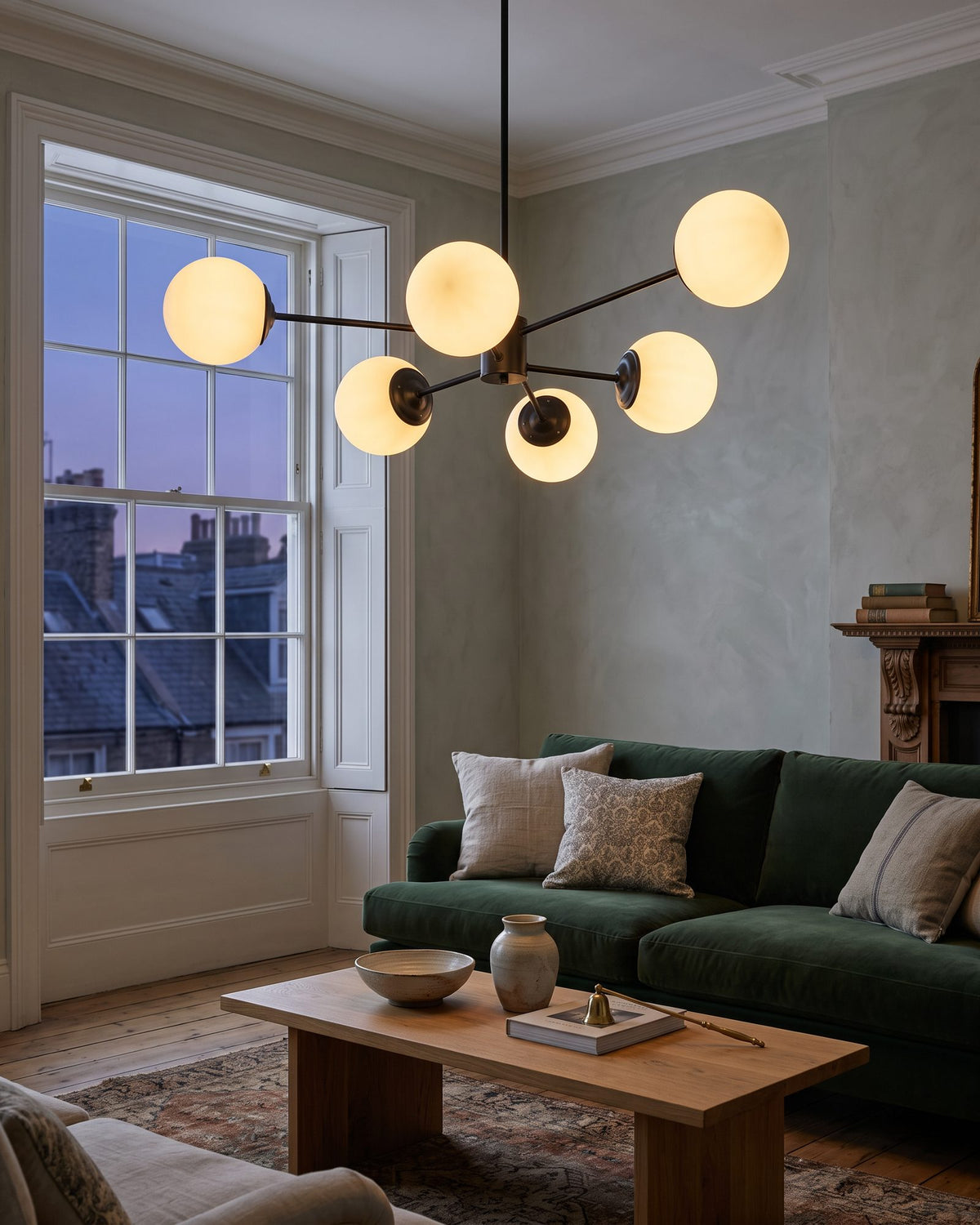 Opal Globe 6-Light Chandelier