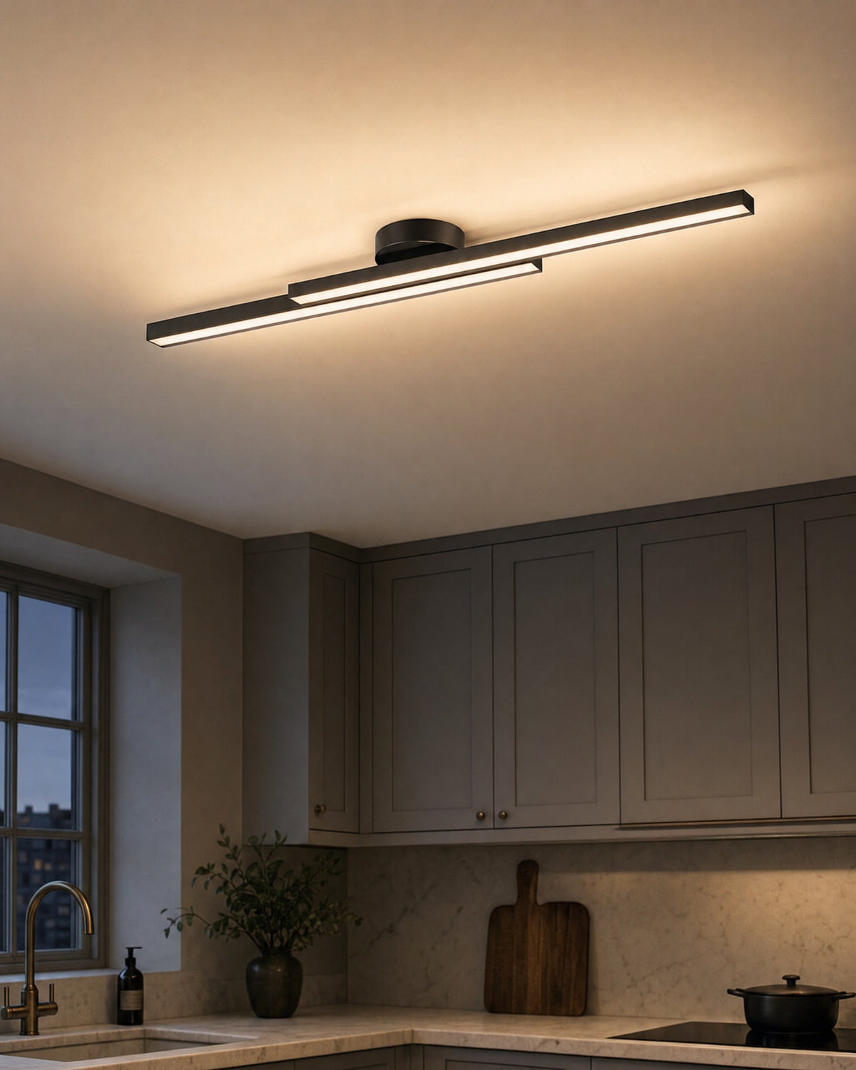 Modern LED Long Oval Flush Ceiling Light