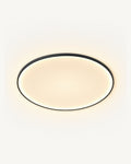 Quasso flush ceiling light in Black, slim glowing disc